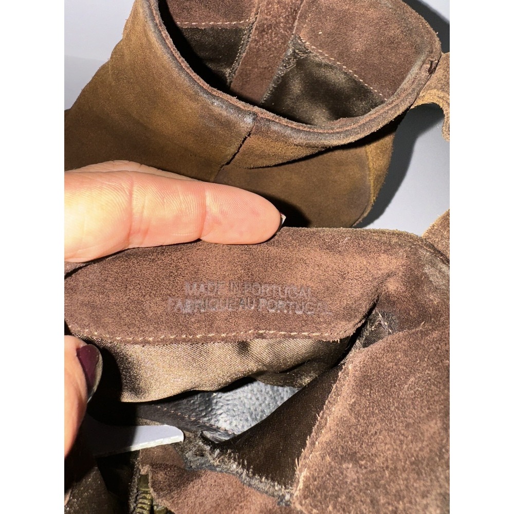 Diesel ankle boots leather brown suede sz US 7.5 EUR 38 - Picture 9 of 10